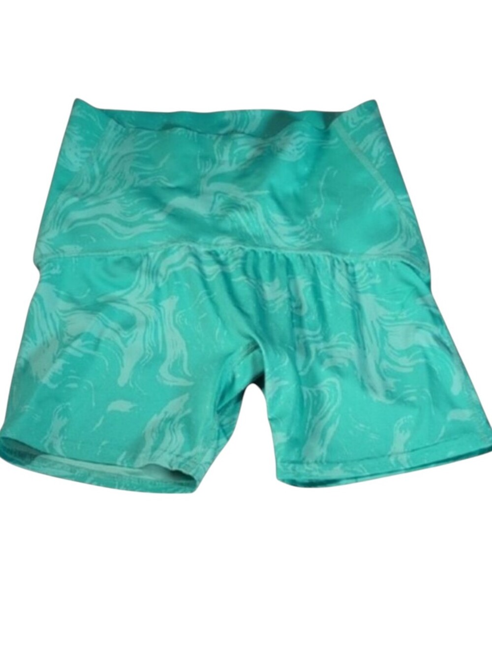 Gymshark Power High Rise Shorts in Bright Turquoise Print Size Med